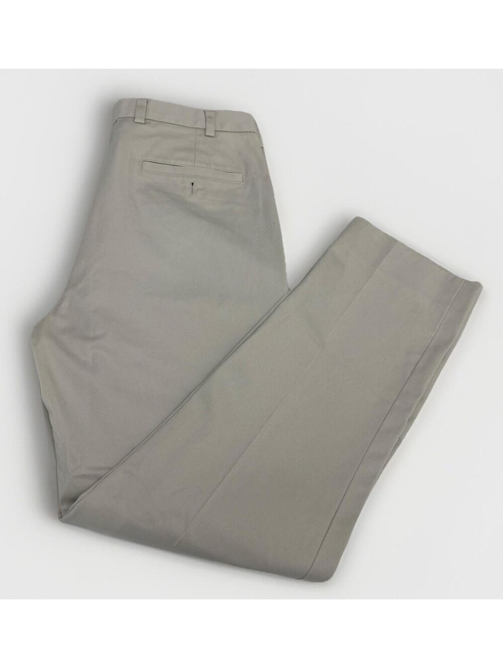 Men’s Brooks Brothers Advantage Chino Thompson Pleated Pants Tan Size 35x32